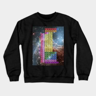 Starfield Periodic Table with 118 Element Names Crewneck Sweatshirt